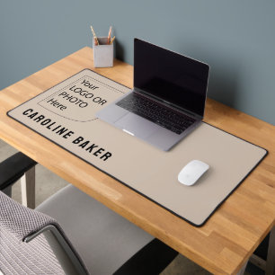 Trend Colour Soft Taupe Logo Desk Mat