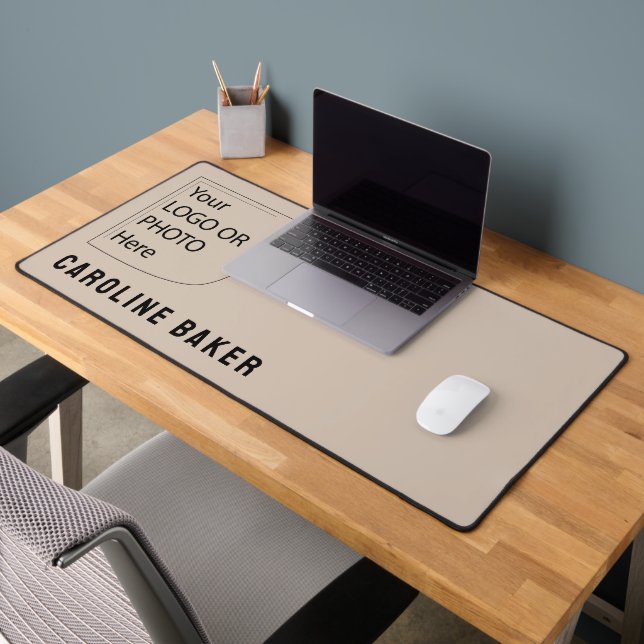 Trend Colour Soft Taupe Logo Desk Mat (Office 2)