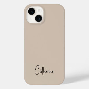 Trend Colour Soft Taupe Minimalist Case-Mate iPhone 14 Case
