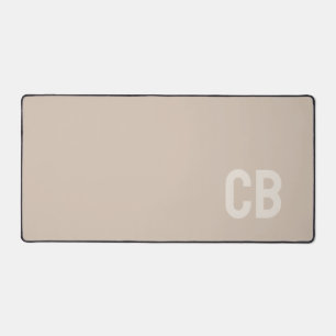 Trend Colour Soft Taupe Monogram Desk Mat