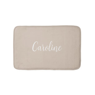 Trend Colour Soft Taupe Name Bath Mat