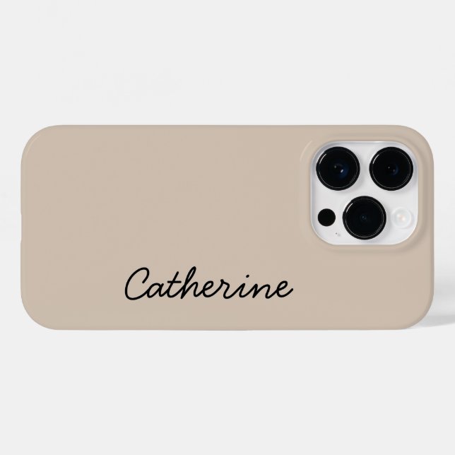 Trend Colour Soft Taupe Name Case-Mate iPhone Case (Back (Horizontal))
