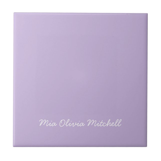 Trend Colour - Soft Violet Ceramic Tile (Front)