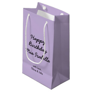 Trend Colour Soft Violet Custom Small Gift Bag