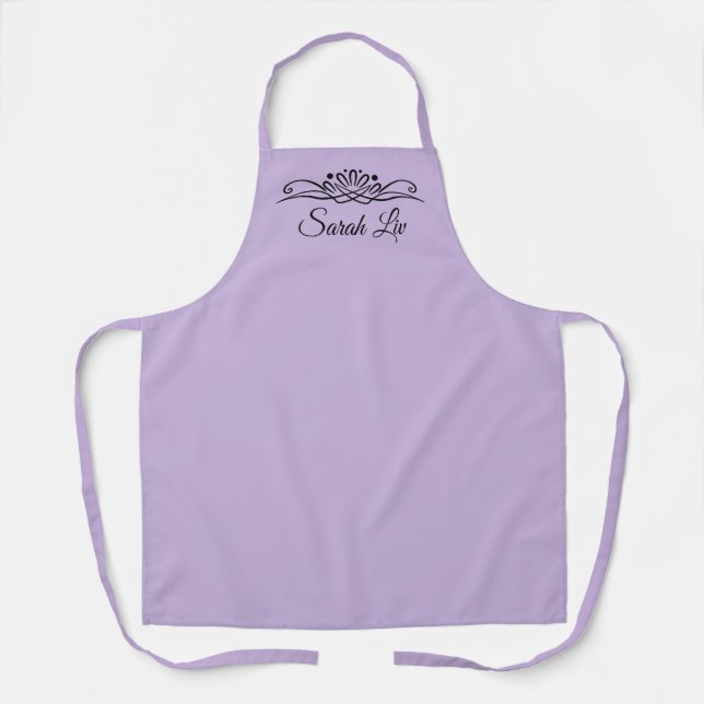 Trend Colour Soft Violet Customizable Apron (Front)