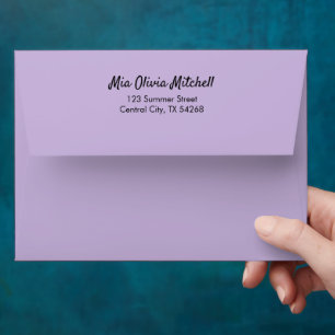 Trend Colour - Soft Violet Customizable Envelope