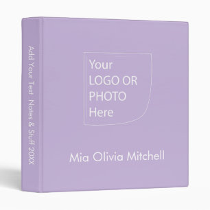 Trend Colour - Soft Violet Logo 3 Ring Binder