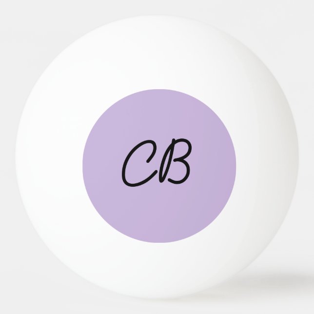 Trend Colour Soft Violet Monogram Ping Pong Ball (Front)