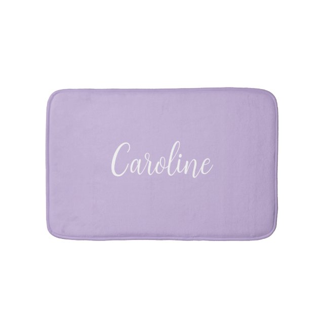 Trend Colour Soft Violet Name Bath Mat (Front)