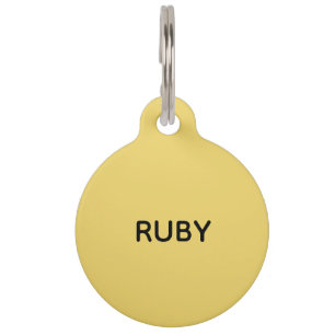Trend Colour Soft Yellow Help Pet ID Tag