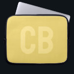 Trend Colour Soft Yellow Laptop Sleeve<br><div class="desc">Introducing the trendy spring colour: Soft Yellow. Modern and stylish Laptop Sleeve with customizable monogram in a minimalist font. Its simple and clean design in a solid colour offers a timeless and classic appeal. Explore our spring trend colours for more products in the same colour or discover other stylish hues...</div>