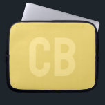 Trend Colour Soft Yellow Laptop Sleeve<br><div class="desc">Introducing the trendy spring colour: Soft Yellow. Modern and stylish Laptop Sleeve with customizable monogram in a minimalist font. Its simple and clean design in a solid colour offers a timeless and classic appeal. Explore our spring trend colours for more products in the same colour or discover other stylish hues...</div>