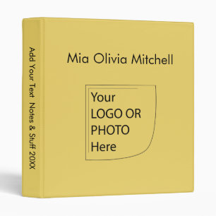 Trend Colour - Soft Yellow Logo 3 Ring Binder