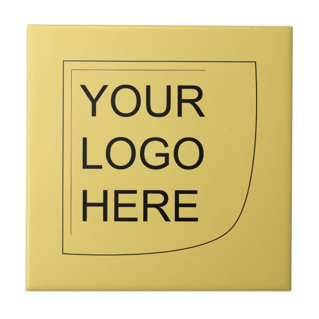 Trend Colour  Soft Yellow - Logo Ceramic Tile (Front)