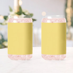 Trend Colour Soft Yellow Minimalist Can Glass 
