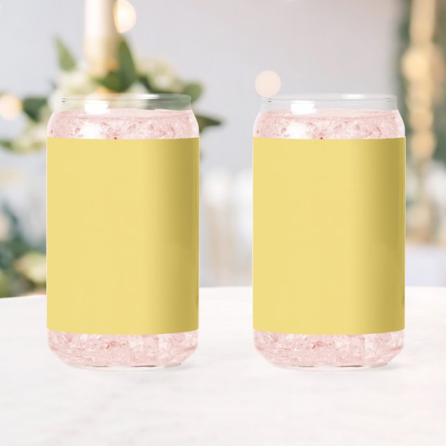 Trend Colour Soft Yellow Minimalist Can Glass  (Insitu (Wedding))