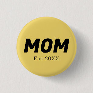 Trend Colour - Soft Yellow Mom Button