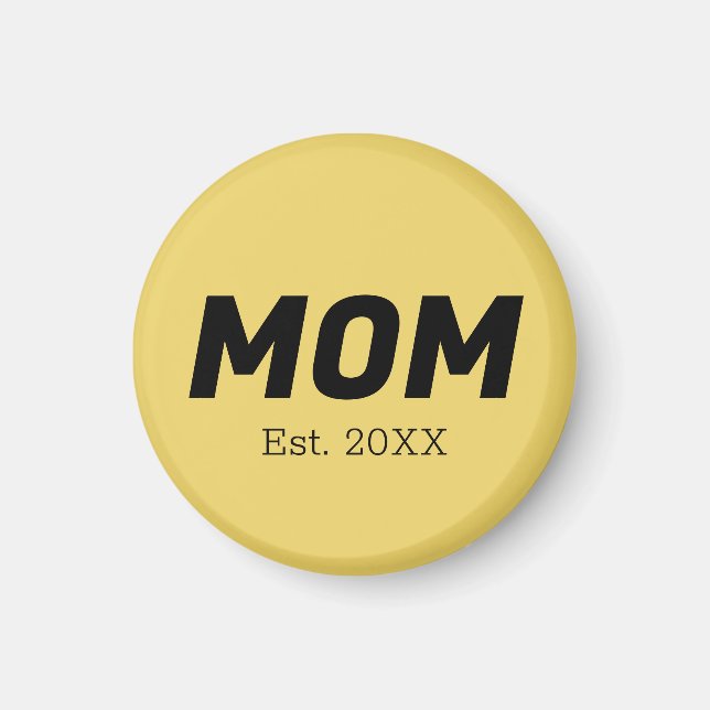 Trend Colour - Soft Yellow Mom Magnet (Front)