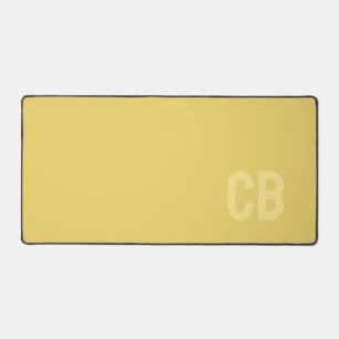 Trend Colour Soft Yellow Monogram Desk Mat