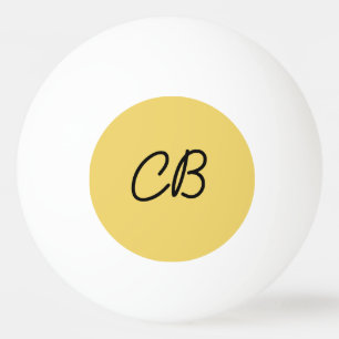 Trend Colour Soft Yellow Monogram Ping Pong Ball