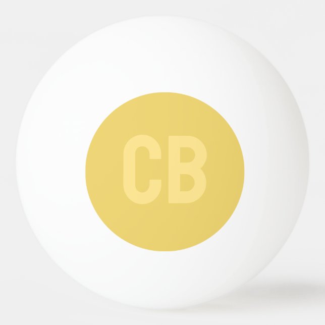 Trend Colour Soft Yellow Monogram Ping Pong Ball (Front)
