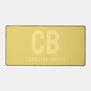 Trend Colour Soft Yellow Name Desk Mat