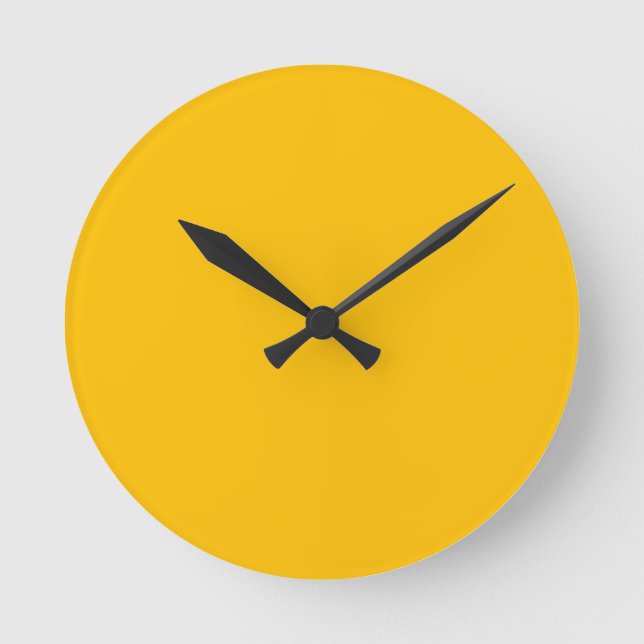 Trend Colour - Sunburst Yellow Round Clock (Front)
