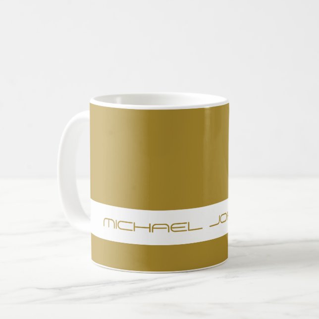 Trend Colour Sunny Olive - Futuristic Name Mug (Front Left)