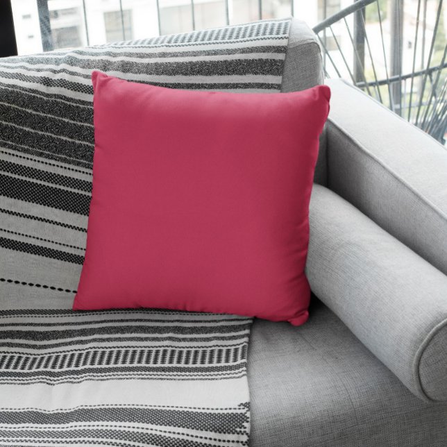 Trend Colour - Vibrant Magenta Throw Pillow (Creator Uploaded)