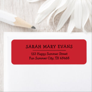 Trend Colour - Vibrant Red Return Address Labels