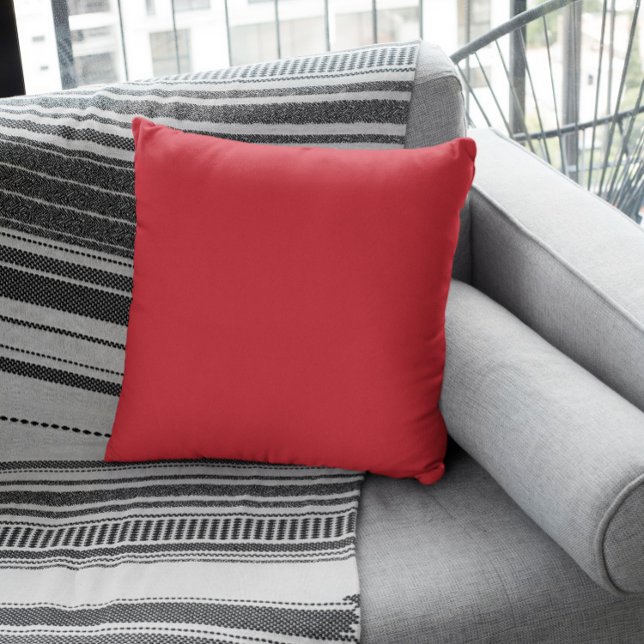 Trend Colour - Vibrant Red Throw Pillow (Creator Uploaded)