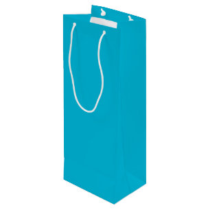 Trend Colour - Vivid Cyan Wine Gift Bag