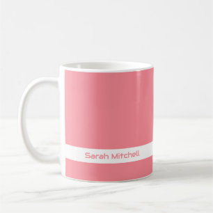 Trend Colour - Watermelon Pink Name Mug