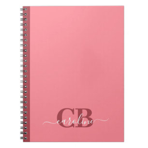 Trend Colour - Watermelon Pink Script Notebook