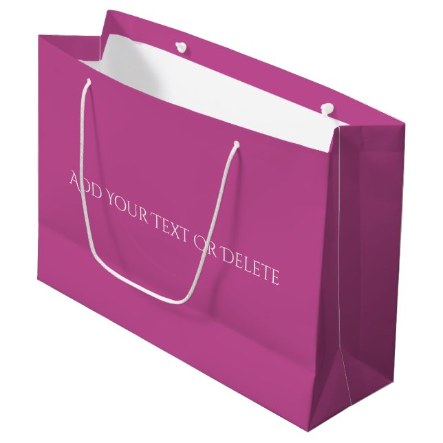 Trend Colours - Berry Pink Large Gift Bag (Front Angled)