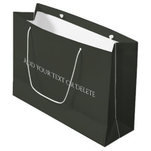 Trend Colours - Dark Forest Grey - Solid Large Gift Bag