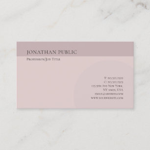 Trend Colours Modern Elegant Minimalist Chic Simpl Business Card