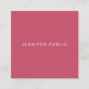 Trend Colours Modern Minimalist Elegant Template Square Business Card