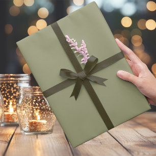 Trend Colours - Olive Sage Colour - Solid Roll Wrapping Paper
