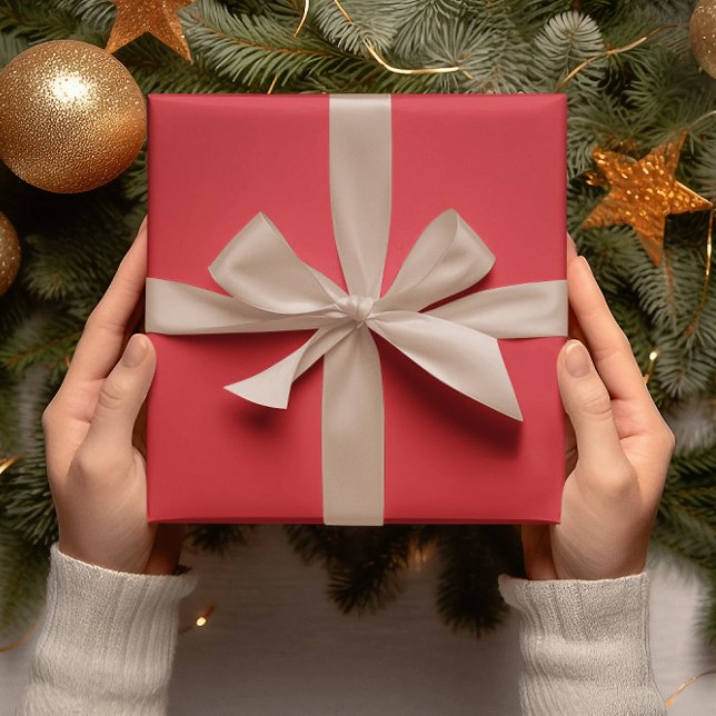 Trend Colours - Vibrant Red Colour - Solid Roll Wrapping Paper (Creator Uploaded)