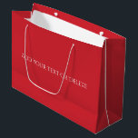 Trend Colours - Vibrant Red Large Gift Bag<br><div class="desc">Vibrant Red Colour - Solid Colour Large Gift Bag Template - Introducing our stylish and spacious gift bag from the Trend Colours Collection for Autumn & Winter. These colours are not only trendy but also timeless and classic. This large and versatile bag comes in a range of trendy hues, making...</div>
