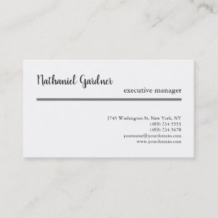 Trend Handwriting Plain Creative Modern Minimalist Business Card