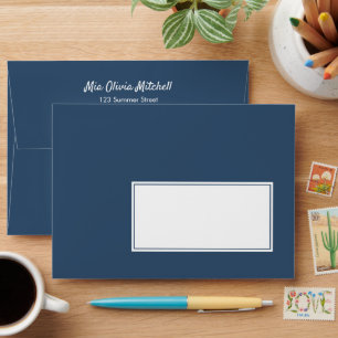 Trend Serious Blue - Customizable Address Envelope