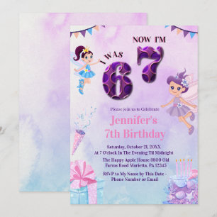 Trending 6 7 Meme Ballerina Girl Fairy Birthday Invitation