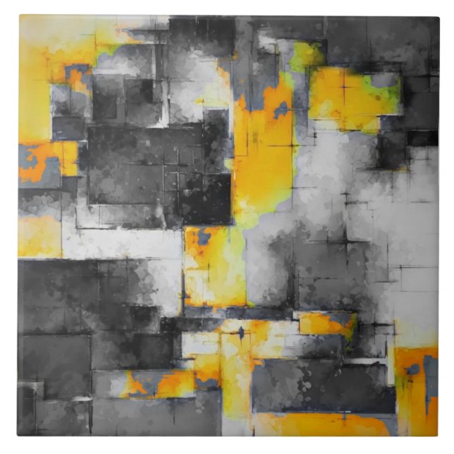 Trending Abstract Painting Art M3 Ceramic Tile (Front)