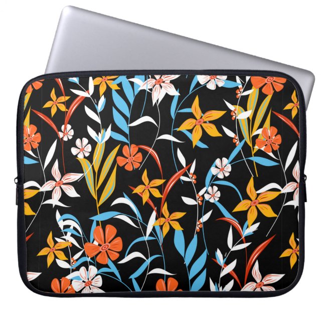 Trending abstract seamless pattern with colourful  laptop sleeve (Front)
