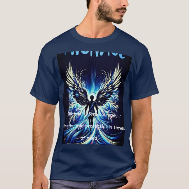 Trending Blue Angel Michel Basic T-Shirt by Zazzle (Devant)