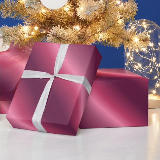 Trending Bordeaux Christmas Holiday Glossy Gift Wrapping Paper (Holidays)