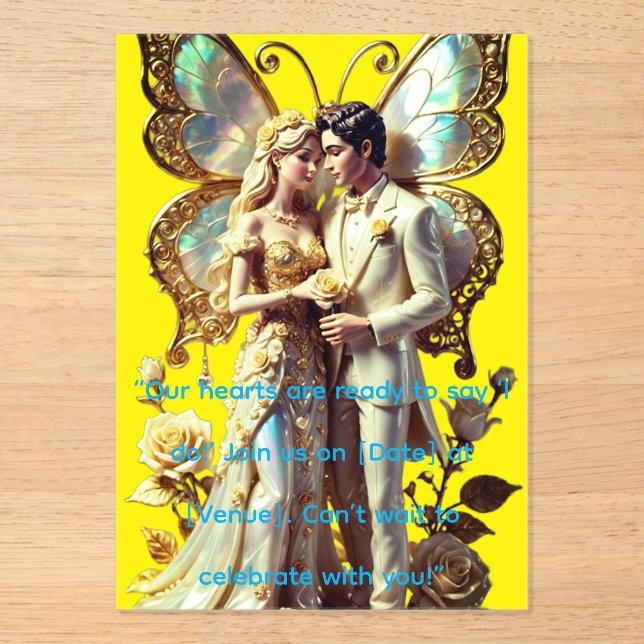 Trending Clear Acrylic Invitation Cards by Zazzle (Front)