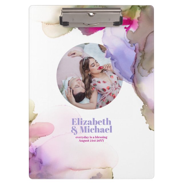 Trending Clipboard Moody Watercolor PHOTO and TEXT (Front)